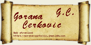 Gorana Čerković vizit kartica